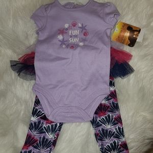 Girls seashells outfit  sz 6mos  nwt